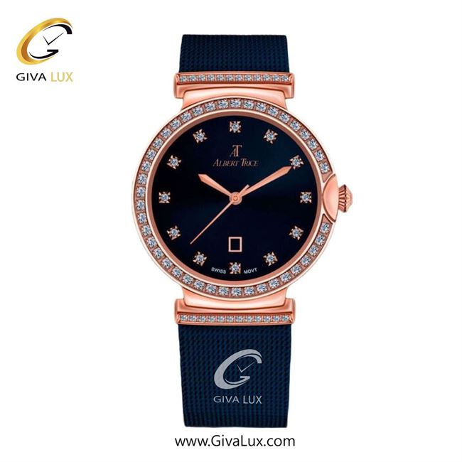 ساعت مچی اورجینال زنانه آلبرت ترایس رزگلد | سرمه ای| سرمه ای| کد رفرنس AT20226