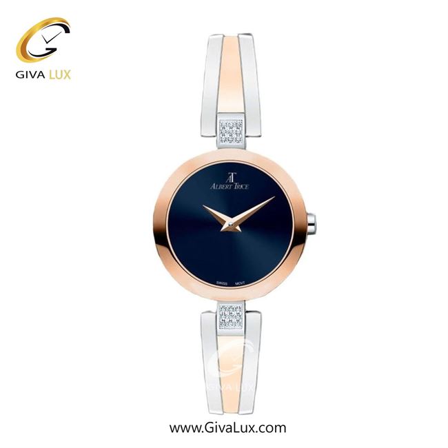ساعت مچی اورجینال زنانه آلبرت ترایس رزگلد | رزگلد-نقره ای| سرمه ای| کد رفرنس AT20227