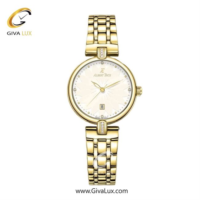 ساعت مچی اورجینال زنانه آلبرت ترایس طلایی | طلایی| کرم| کد رفرنس AT20229