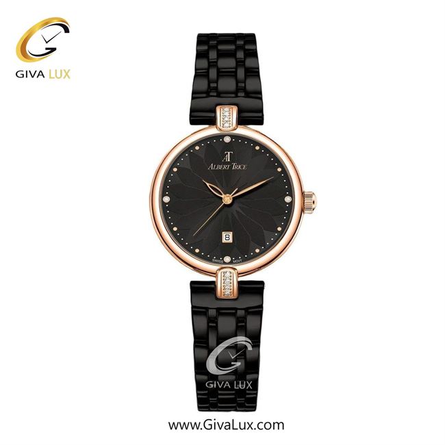 ساعت مچی اورجینال زنانه آلبرت ترایس رزگلد | مشکی| مشکی| کد رفرنس AT20229