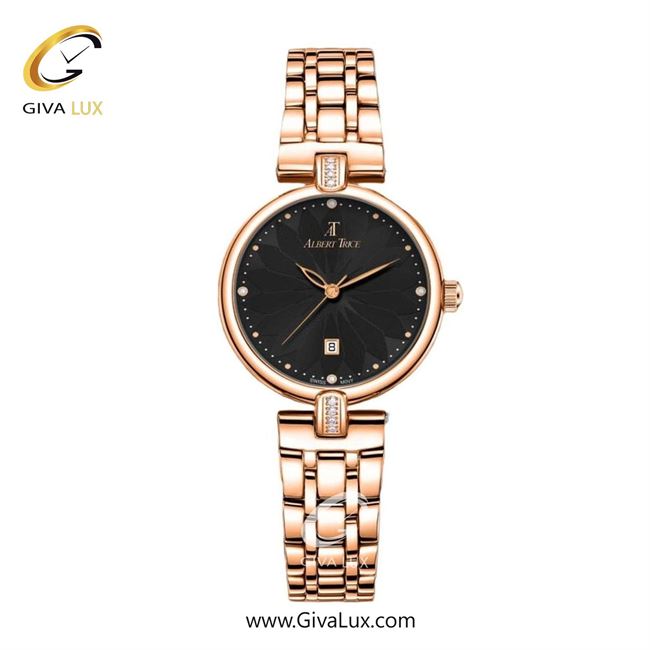 ساعت مچی اورجینال زنانه آلبرت ترایس رزگلد | رزگلد| مشکی| کد رفرنس AT20229