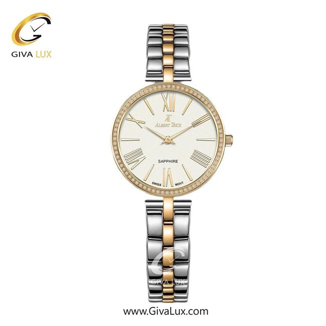 ساعت مچی اورجینال زنانه آلبرت ترایس طلایی | طلایی-نقره ای| سفید| کد رفرنس AT20231