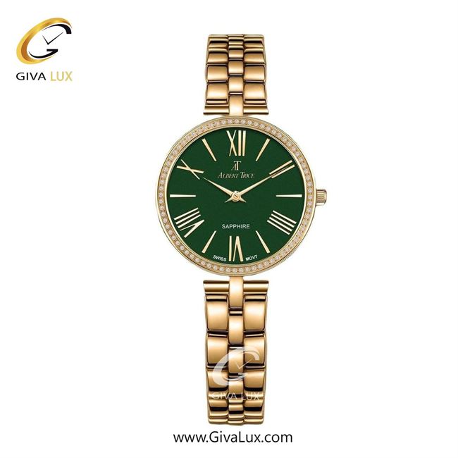 ساعت مچی اورجینال زنانه آلبرت ترایس طلایی | طلایی| سبز| کد رفرنس AT20231