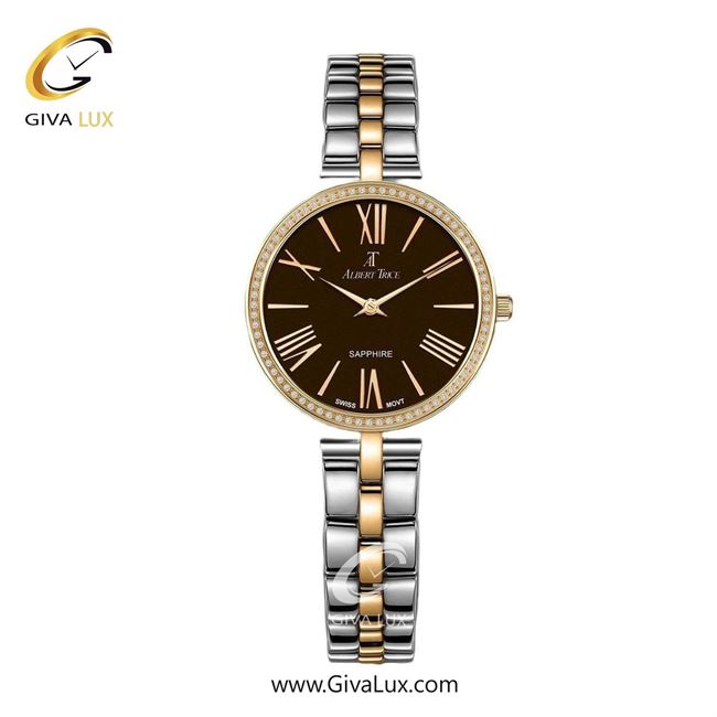 ساعت مچی اورجینال زنانه آلبرت ترایس طلایی | نقره ای-طلایی| قهوه ای| کد رفرنس AT20231
