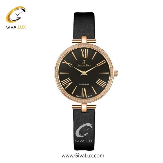 ساعت مچی اورجینال زنانه آلبرت ترایس رزگلد | مشکی| مشکی| کد رفرنس AT20232