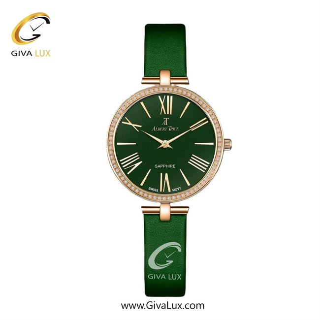 ساعت مچی اورجینال زنانه آلبرت ترایس رزگلد | سبز| سبز| کد رفرنس AT20232