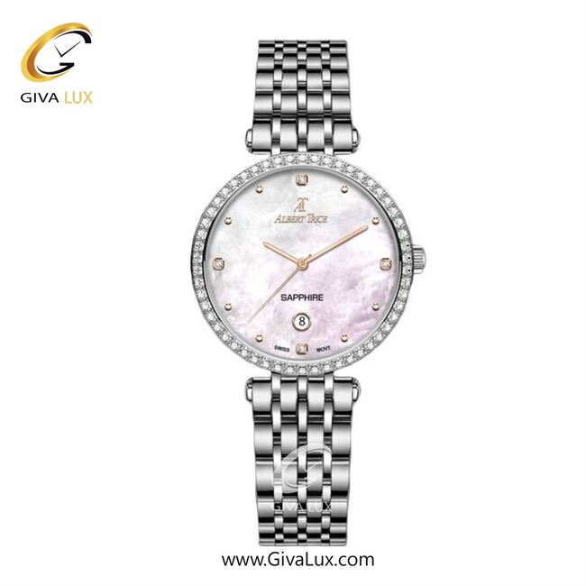 ساعت مچی اورجینال زنانه آلبرت ترایس نقره ای | نقره ای| سفید صدفی| کد رفرنس AT20234