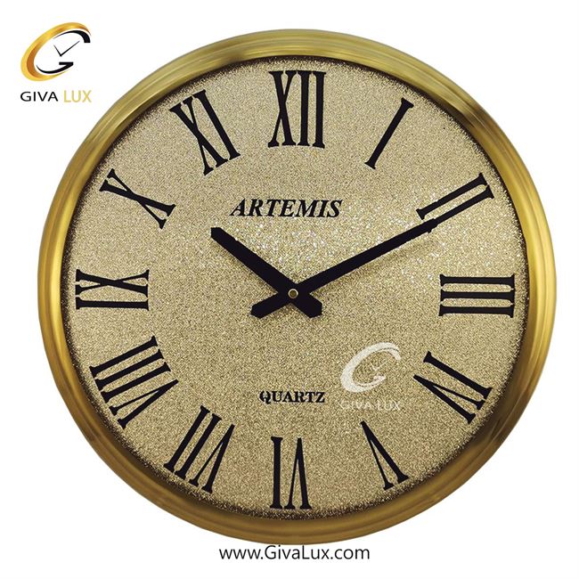 ساعت دیواری اورجینال آرتمیس آلیاژ فلزی طلایی| کد رفرنس 12734، مدل: 2024Gold