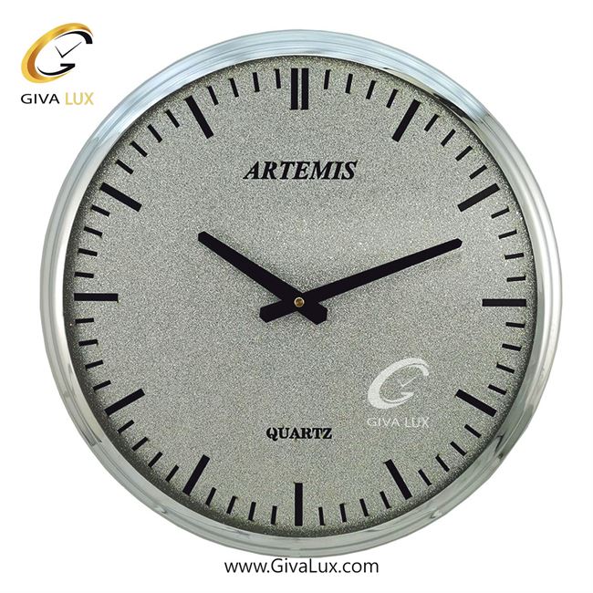 ساعت دیواری اورجینال آرتمیس آلیاژ فلزی نقره ای| کد رفرنس 12737، مدل: 2025Silver