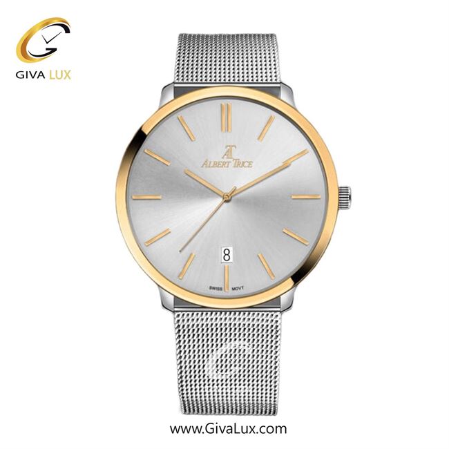 ساعت مچی اورجینال مردانه آلبرت ترایس طلایی | نقره ای| نقره ای| کد رفرنس AT20265