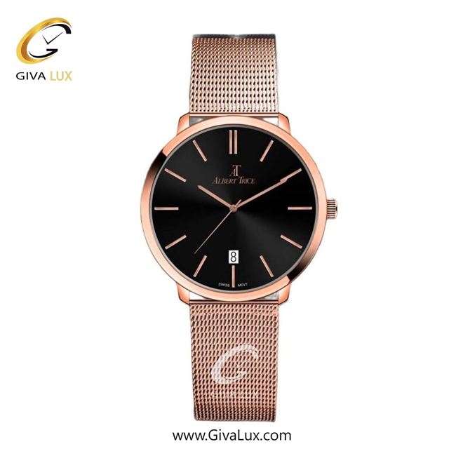 ساعت مچی اورجینال زنانه آلبرت ترایس رزگلد | رزگلد| مشکی| کد رفرنس AT20266