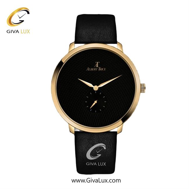 ساعت مچی اورجینال مردانه آلبرت ترایس دو موتوره زیر ثانیه طلایی | مشکی| مشکی| کد رفرنس AT20267