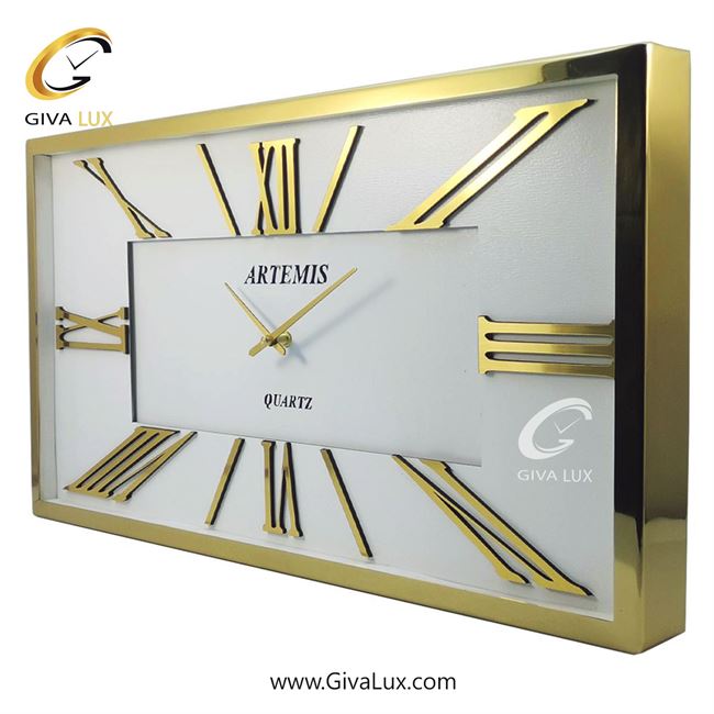 ساعت دیواری اورجینال آرتمیس آلیاژ فلزی طلایی| کد رفرنس 12742، مدل: 2027GoldBlack 2027-Gold-White-2.jpg