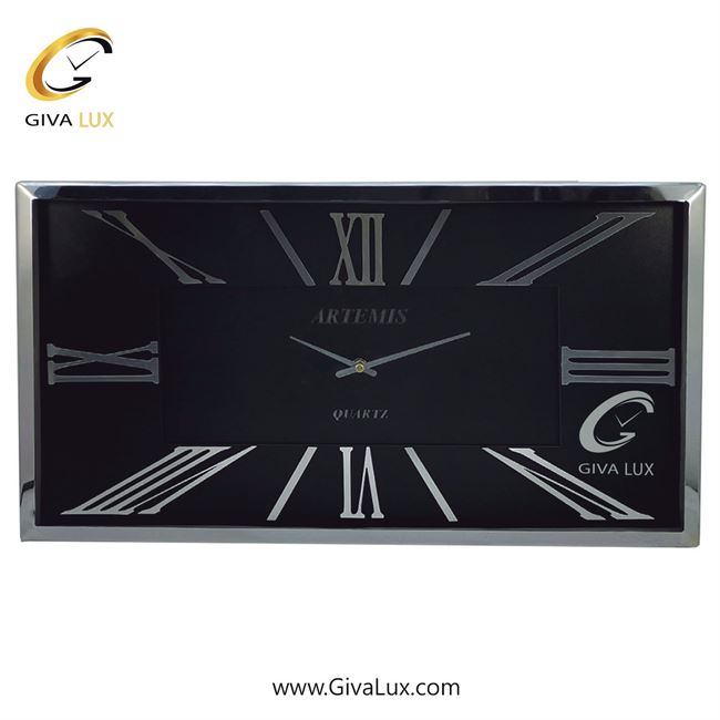 ساعت دیواری اورجینال آرتمیس آلیاژ فلزی نقره ای| کد رفرنس 12743، مدل: 2027SilverBlack