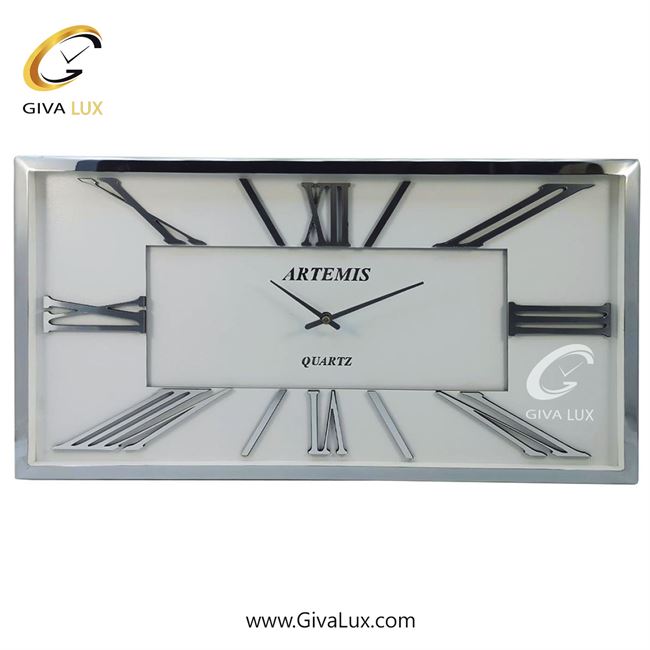 ساعت دیواری اورجینال آرتمیس آلیاژ فلزی نقره ای| کد رفرنس 20004، مدل: 2027SilverWhite