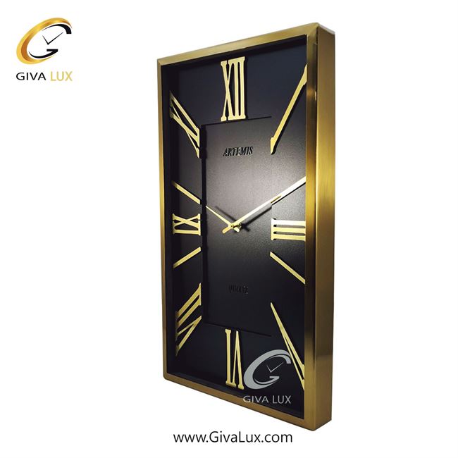 ساعت دیواری اورجینال آرتمیس آلیاژ فلزی مشکی| کد رفرنس 12744، مدل: 2028SilverBlack 2028-Gold-Black-2.jpg