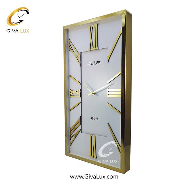ساعت دیواری اورجینال آرتمیس آلیاژ فلزی طلایی| کد رفرنس 12745، مدل: 2028GoldBlack 2028-Gold-White-2.jpg