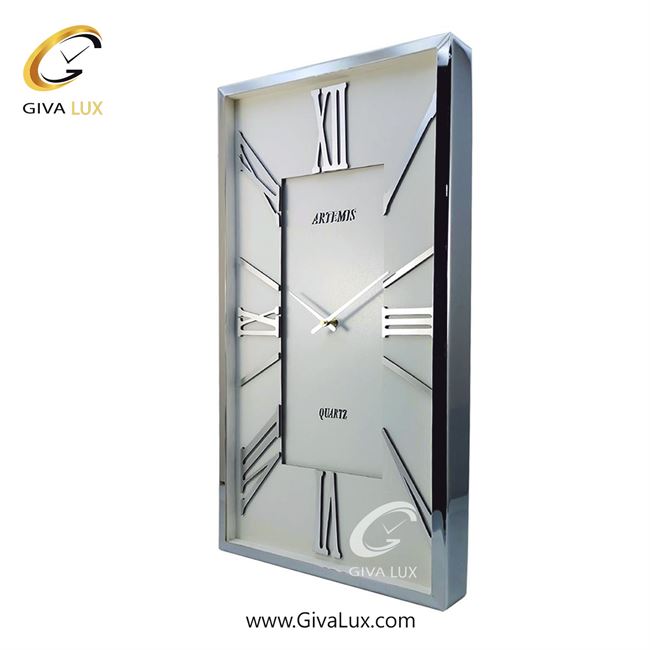ساعت دیواری اورجینال آرتمیس آلیاژ فلزی نقره ای| کد رفرنس 12746، مدل: 2028SilverBlack 2028-Silver-White-2.jpg