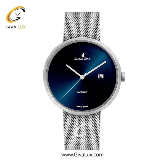ساعت مچی اورجینال مردانه آلبرت ترایس نقره ای | نقره ای| سرمه ای| کد رفرنس AT20280