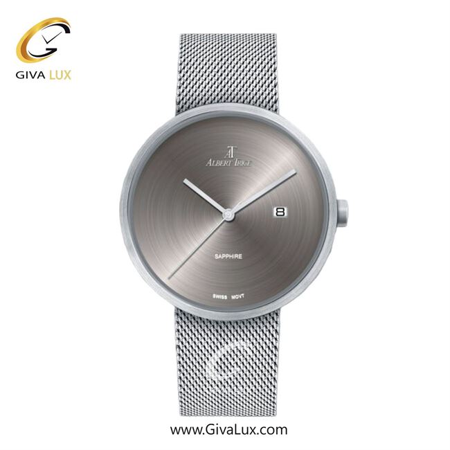 ساعت مچی اورجینال مردانه آلبرت ترایس نقره ای | نقره ای| خاکی| کد رفرنس AT20280