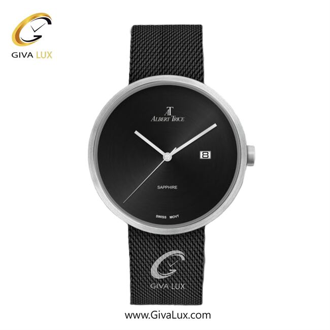 ساعت مچی اورجینال مردانه آلبرت ترایس نقره ای | مشکی| مشکی| کد رفرنس AT20280