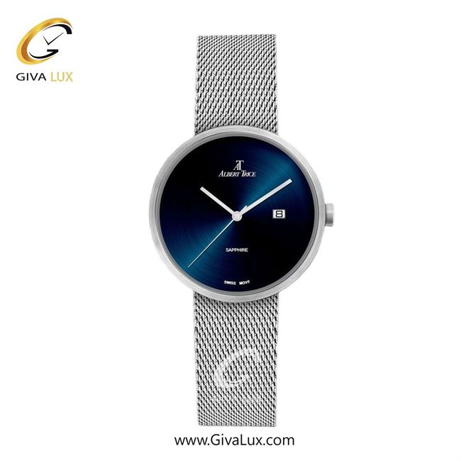 ساعت مچی اورجینال زنانه آلبرت ترایس نقره ای | نقره ای| سرمه ای| کد رفرنس AT20281