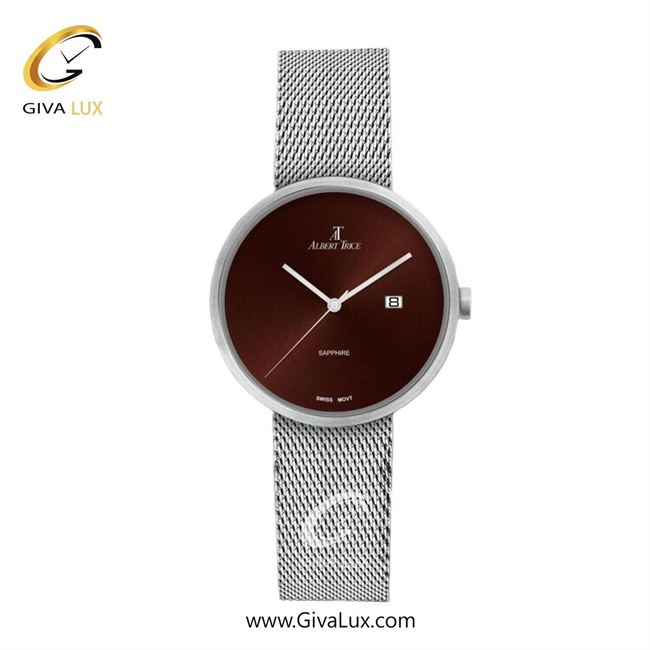 ساعت مچی اورجینال زنانه آلبرت ترایس نقره ای | نقره ای| قهوه ای| کد رفرنس AT20281