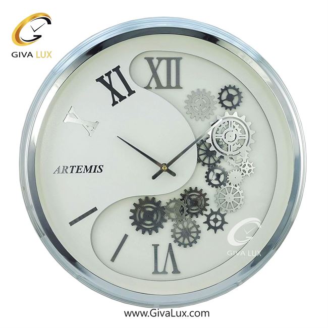 ساعت دیواری اورجینال آرتمیس آلیاژ فلزی نقره ای| کد رفرنس 90004، مدل: 2029Silver