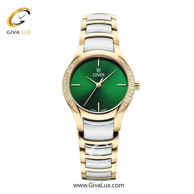 ساعت مچی اورجینال زنانه کاور طلایی | طلایی-نقره ای| سبز| کد رفرنس CO203.04