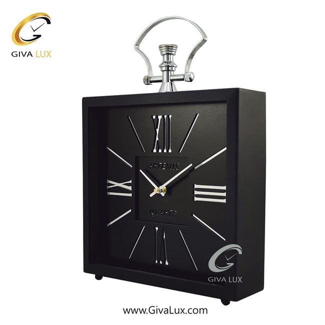 ساعت رومیزی آلیاژ فلزی| 2030-Black-Silver-2.jpg
