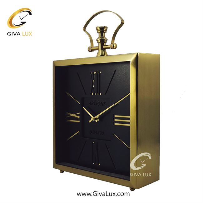 ساعت رومیزی آلیاژ فلزی| 2030-Gold-Black-2.jpg