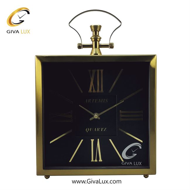 ساعت رومیزی اورجینال آرتمیس آلیاژ فلزی طلایی| کد رفرنس 20045، مدل: 2030Gold Black