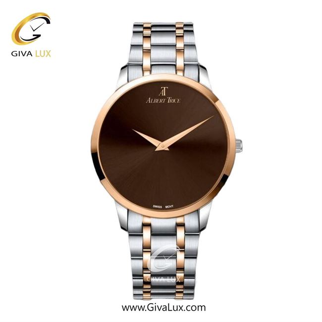 ساعت مچی اورجینال مردانه آلبرت ترایس رزگلد | رزگلد-نقره ای| قهوه ای| کد رفرنس AT20305