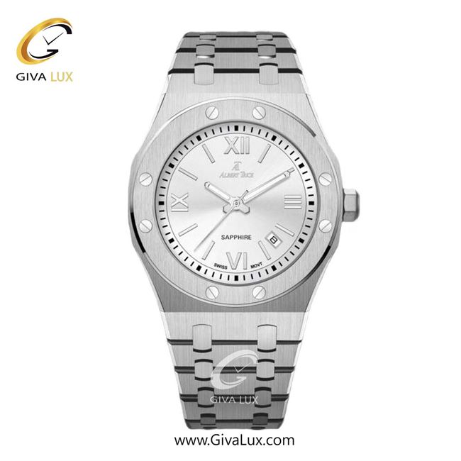 ساعت مچی اورجینال مردانه آلبرت ترایس نقره ای | نقره ای| نقره ای| کد رفرنس AT20307