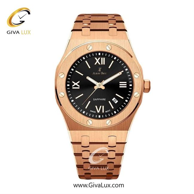 ساعت مچی اورجینال زنانه آلبرت ترایس رزگلد | رزگلد| مشکی| کد رفرنس AT20308