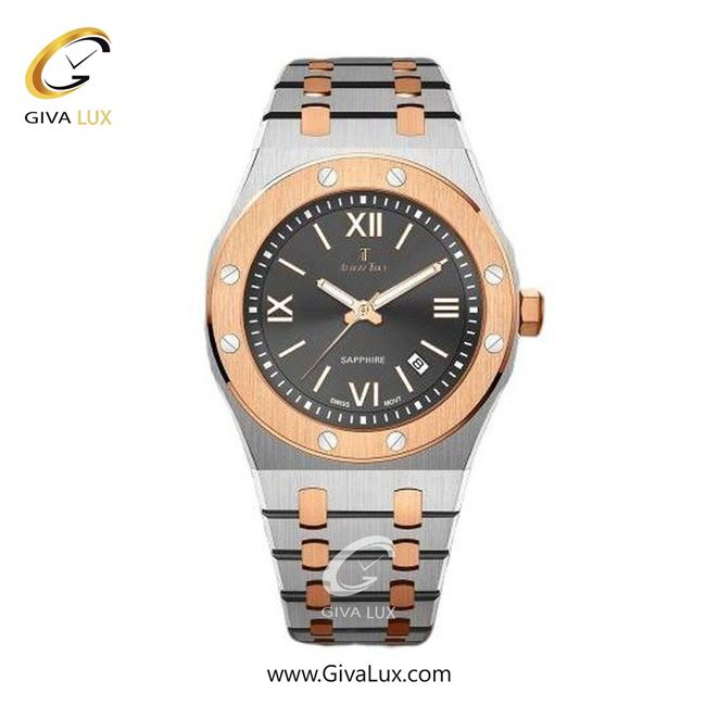 ساعت مچی اورجینال زنانه آلبرت ترایس رزگلد | نقره ای-رزگلد| دودی|تیتانیوم| کد رفرنس AT20308