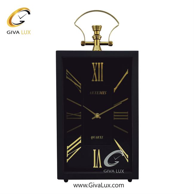 ساعت رومیزی اورجینال آرتمیس آلیاژ فلزی| کد رفرنس 20162، مدل: 2031Black Gold