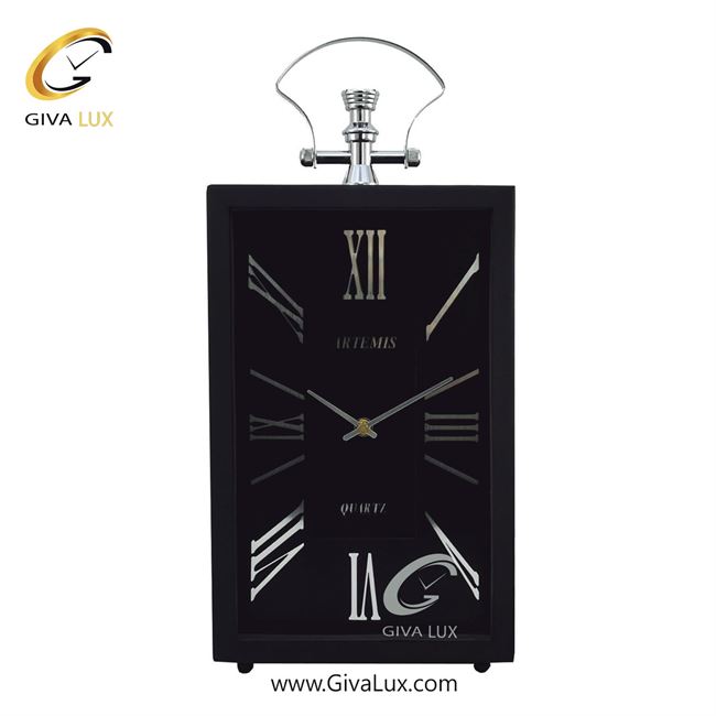 ساعت رومیزی اورجینال آرتمیس آلیاژ فلزی مشکی| کد رفرنس 20162، مدل: 2030Black Silver