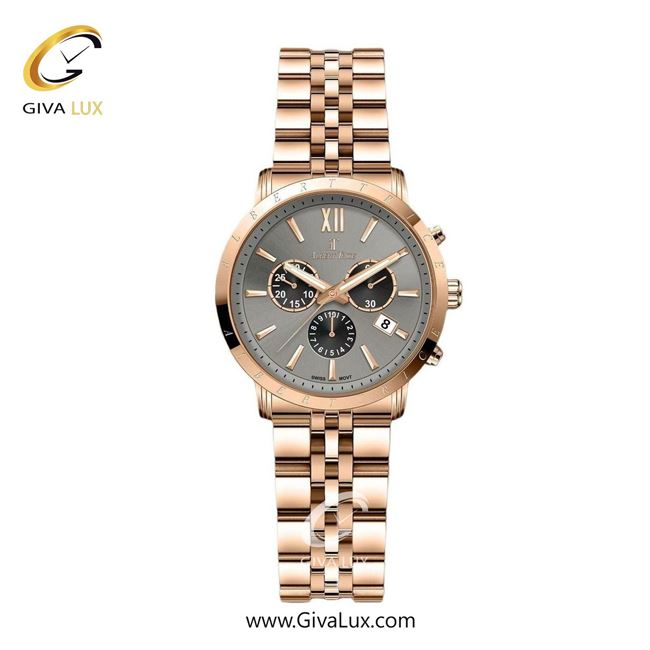 ساعت مچی اورجینال زنانه آلبرت ترایس سه موتوره کرنوگراف رزگلد | رزگلد| طوسی| کد رفرنس AT20310