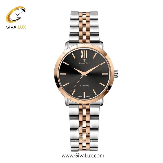 ساعت مچی اورجینال زنانه آلبرت ترایس رزگلد | نقره ای-رزگلد| مشکی| کد رفرنس AT20312