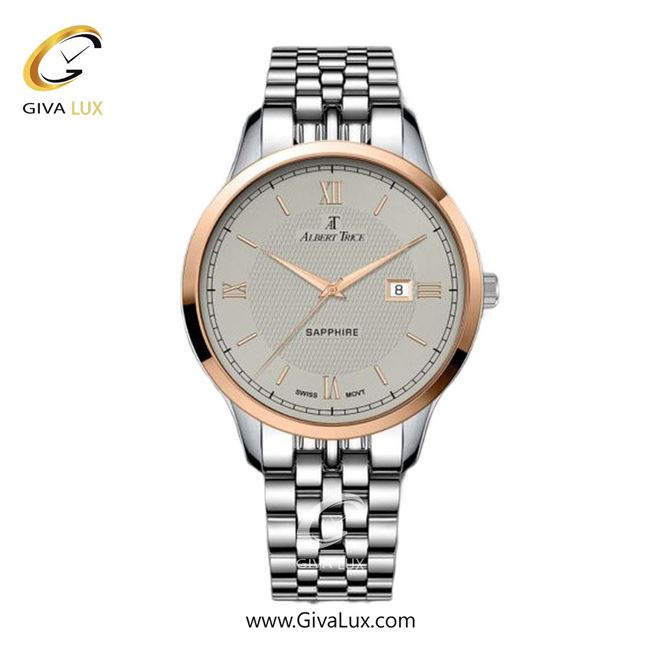 ساعت مچی اورجینال مردانه آلبرت ترایس رزگلد | نقره ای| طوسی| کد رفرنس AT20313