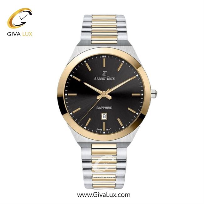 ساعت مچی اورجینال مردانه آلبرت ترایس نقره ای-طلایی | طلایی-نقره ای| مشکی| کد رفرنس AT20315