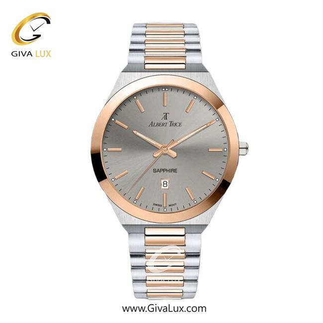 ساعت مچی اورجینال مردانه آلبرت ترایس نقره ای-رزگلد | نقره ای-رزگلد| طوسی| کد رفرنس AT20315