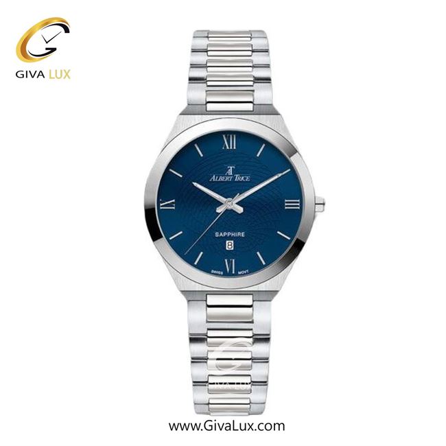 ساعت مچی اورجینال زنانه آلبرت ترایس نقره ای | نقره ای| سرمه ای| کد رفرنس AT20318