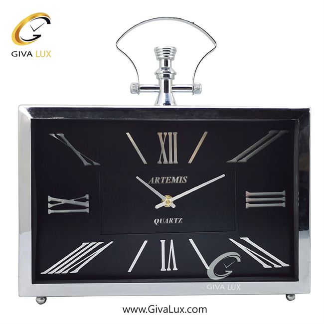 ساعت رومیزی اورجینال آرتمیس آلیاژ فلزی نقره ای| کد رفرنس 20154، مدل: 2032Silver Black