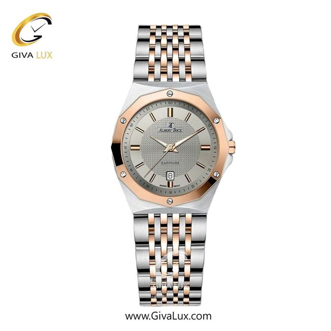 ساعت مچی اورجینال زنانه آلبرت ترایس رزگلد | نقره ای-رزگلد| طوسی| کد رفرنس AT20320