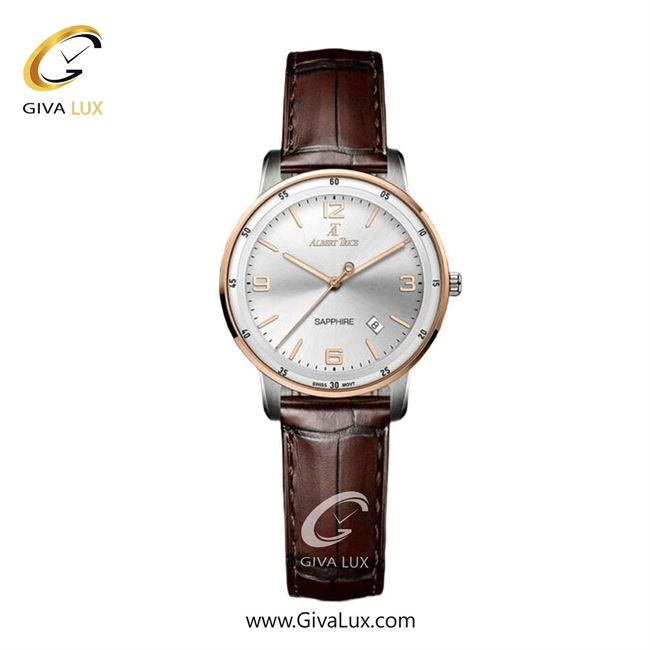 ساعت مچی اورجینال زنانه آلبرت ترایس نقره ای-رزگلد | قهوه ای| نقره ای| کد رفرنس AT20324