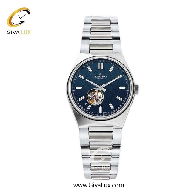ساعت مچی اورجینال زنانه آلبرت ترایس نقره ای | نقره ای| سرمه ای| کد رفرنس AT20326