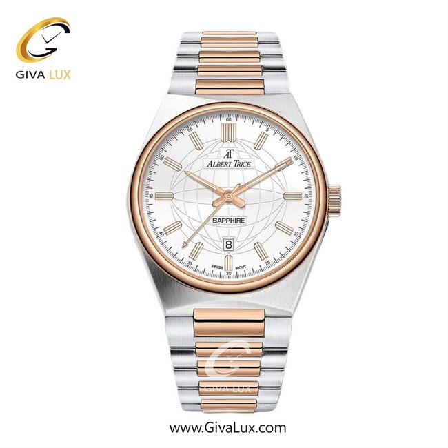 ساعت مچی اورجینال مردانه آلبرت ترایس رزگلد | نقره ای-رزگلد| سفید| کد رفرنس AT20327