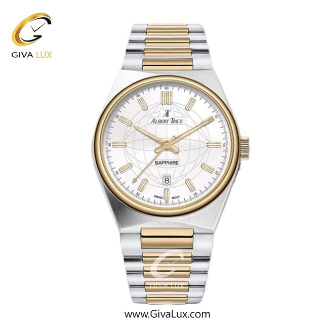ساعت مچی اورجینال مردانه آلبرت ترایس طلایی | نقره ای-طلایی| سفید| کد رفرنس AT20327